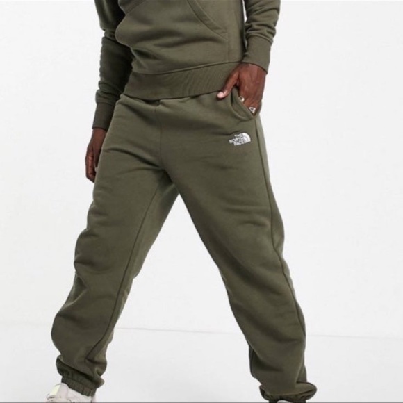 The North Face Oversized Essential Sweatpants in New Taupe Green Medium